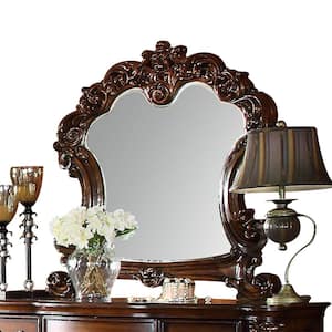 Vendome 47 in. W x 45 in. H Modern Wood Arch Framed Brown Dresser Mirror