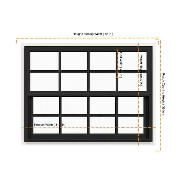ウィンドウ・ペイン WINDOW PANE レコード RELIABILT 3900 Series 35-3/4-in x 37-1/2-in Dark Chocolate