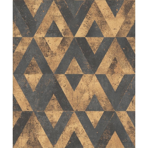 rasch Shikhar Gold Geometric Wallpaper Sample