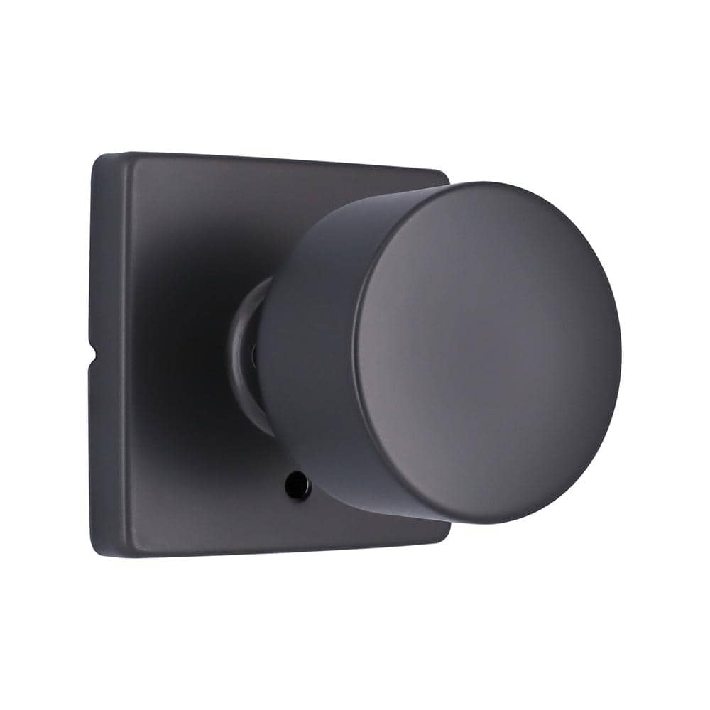 Ridgeway Gun Metal Privacy Bed/Bath Door Knob with Square Rose
