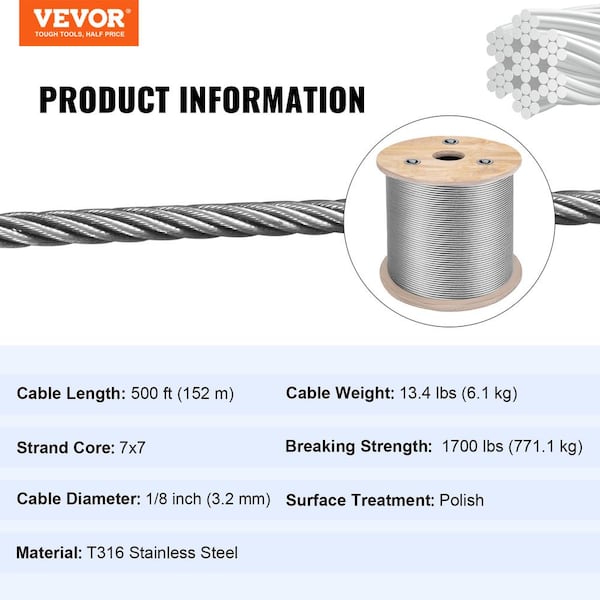 Stainless Steel Wire Rope | 1x19, 7x7 & 7x19 Cable | T316 - View #12