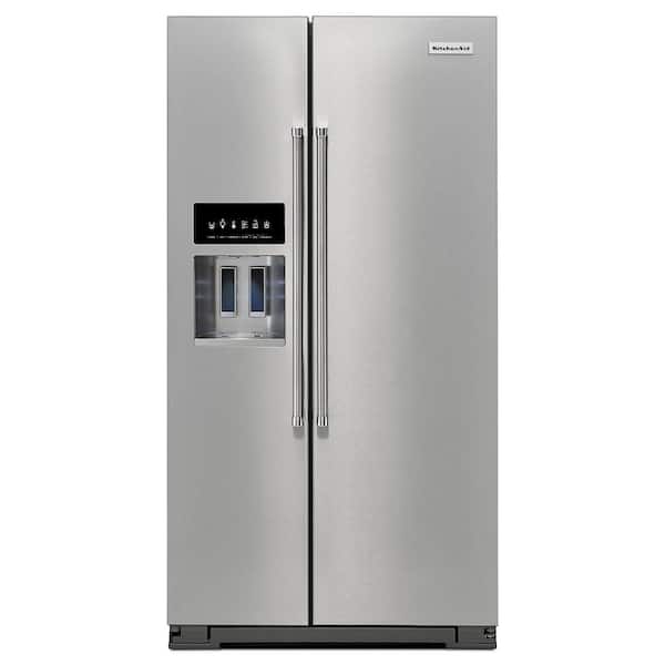 KitchenAid 24.8 cu. ft. Side by Side Refrigerator in Stainless Steel with Exterior Ice and Water