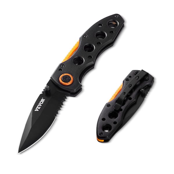 Folding Pocket Knife, 3 in. /7.6 cm 7 Cr 17 Mov Blade, Aluminum Handle Small EDC Knife with Pocket Clip