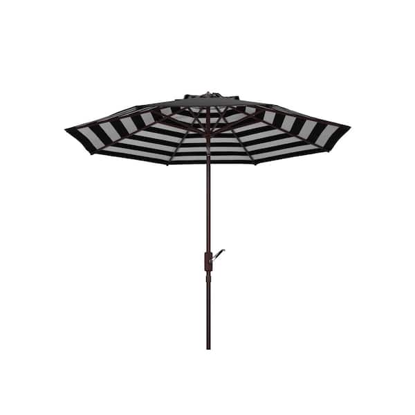 Athens 9 ft. Aluminum Patio Umbrella in Black