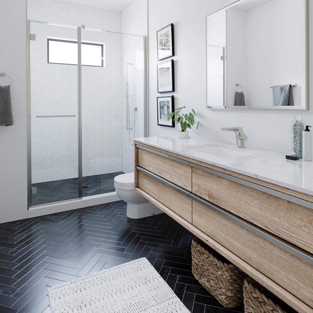 Rectangular White Ceramic Undermount Bathroom Sink