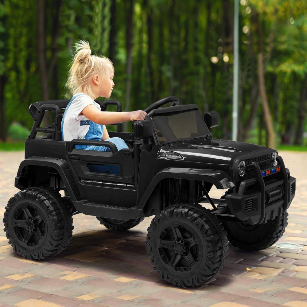 Black 12V Electric Ride-On Truck with Remote Control
