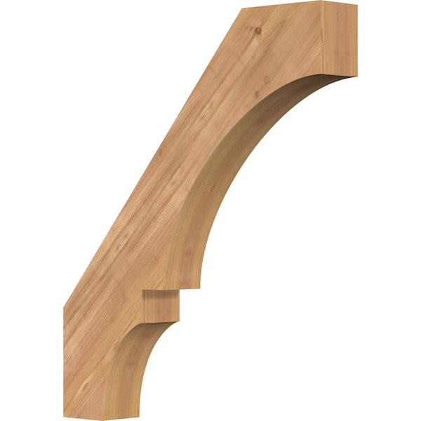 Ekena Millwork 3 1/2"W x 22"D x 26"H Balboa Smooth Knee Brace, Western Red Cedar