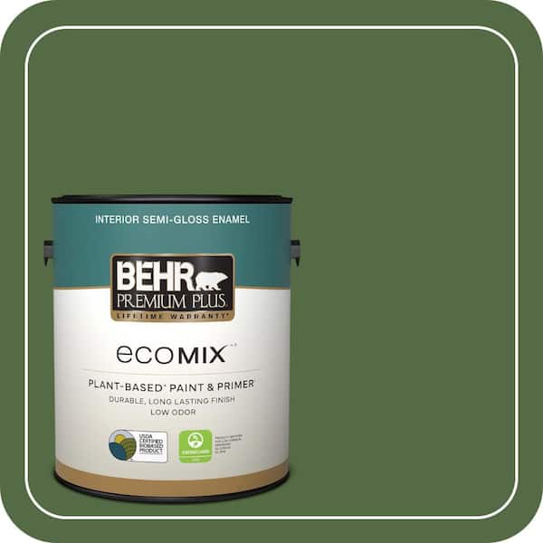 1 gal. #430D-7 Pacific Pine Semi-Gloss Enamel EcoMix Plant-Based Interior Paint & Primer