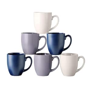 16 oz. Large Coffee Mugs with Handle for Tea, Latte, Cappuccino, Milk, Set of 6 Mix Color-3