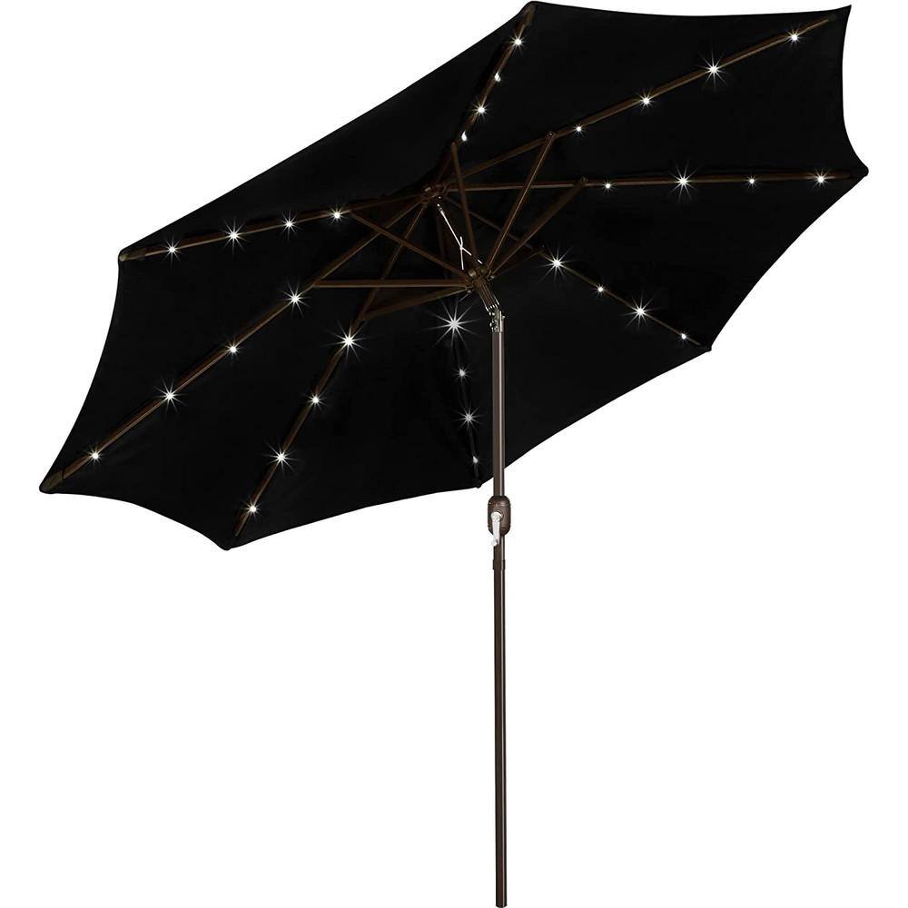 Dyiom 9 Ft. Solar Umbrella 32 LED Lighted Patio Umbrella Table Market ...