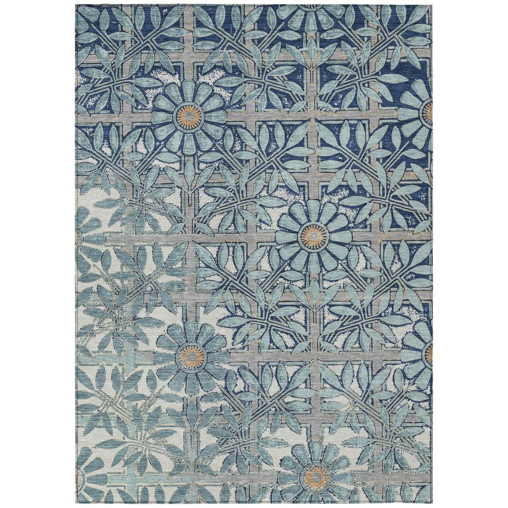 Chantille Machine Washable Indoor/Outdoor Abstract ACN2775 Seafoam 5 ft. x 7 ft. 6 in. Area Rug price history on PriceWatchPro