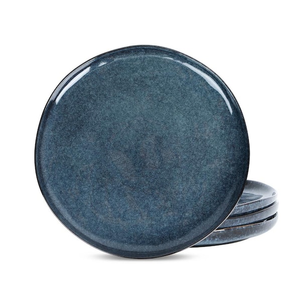 Mirella 4-Piece Blue Stoneware Full Set (Service for 4)