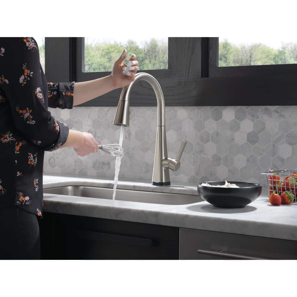 SpotShield Stainless Touch Control Kitchen Faucet with Pull-Down Sprayer