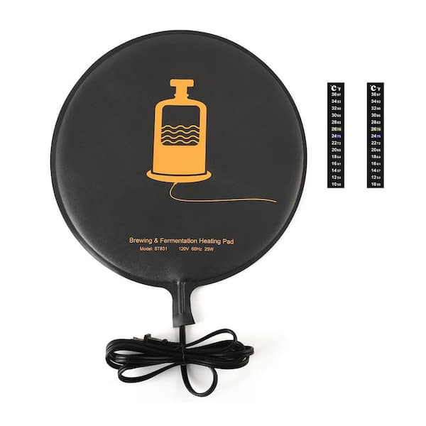 12 in. Brewing and Fermentation Heating Pad 25W Waterproof Heat Mat for Beer Kombucha Yogurt Dough Constant Warmer