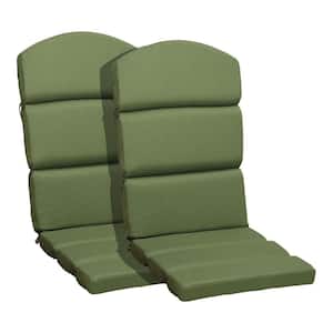 20.47 in. x 20.86 in. x 2.75 in. H Adirondack Chair Cushion with Piping (Set of 2) - Green