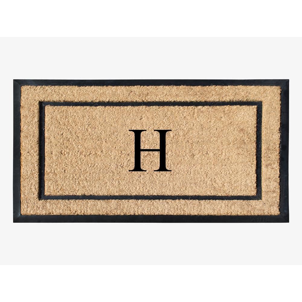 A1HC Border Beige 24 in. x 39 in. Rubber and Coir Heavy-Duty