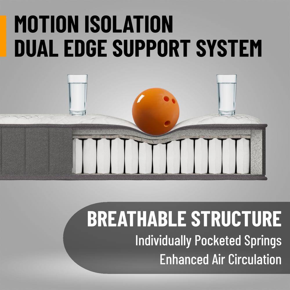 Full Medium-Firm Hybrid Mattress with Encased Coil