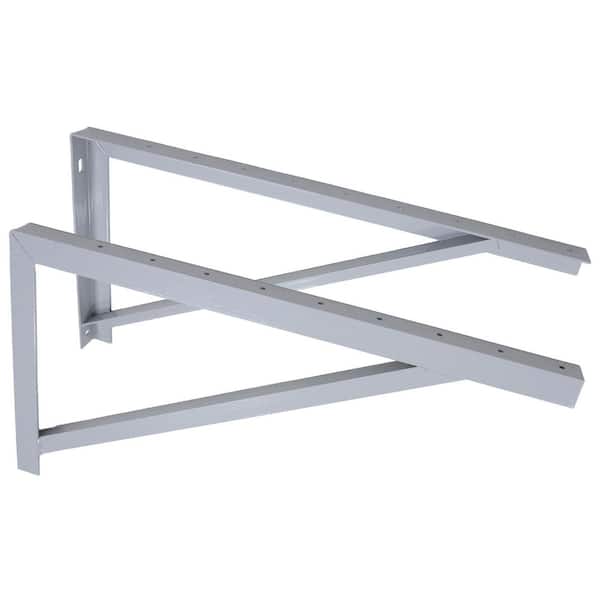 30 in. Steel Wall Mount Brackets for Mini Split AC Condenser or Heat Pump, 600 lb. Capacity (2-Pack)