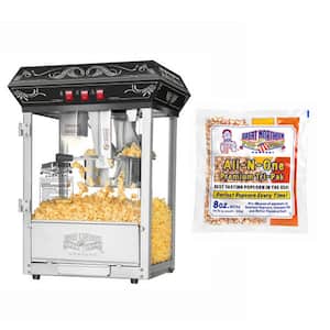 8 oz. Good Time Countertop - 3 Gal. Popcorn Popper, Kettle Capacity Warmer, 5 All-In-One Popcorn Black Popcorn Machine