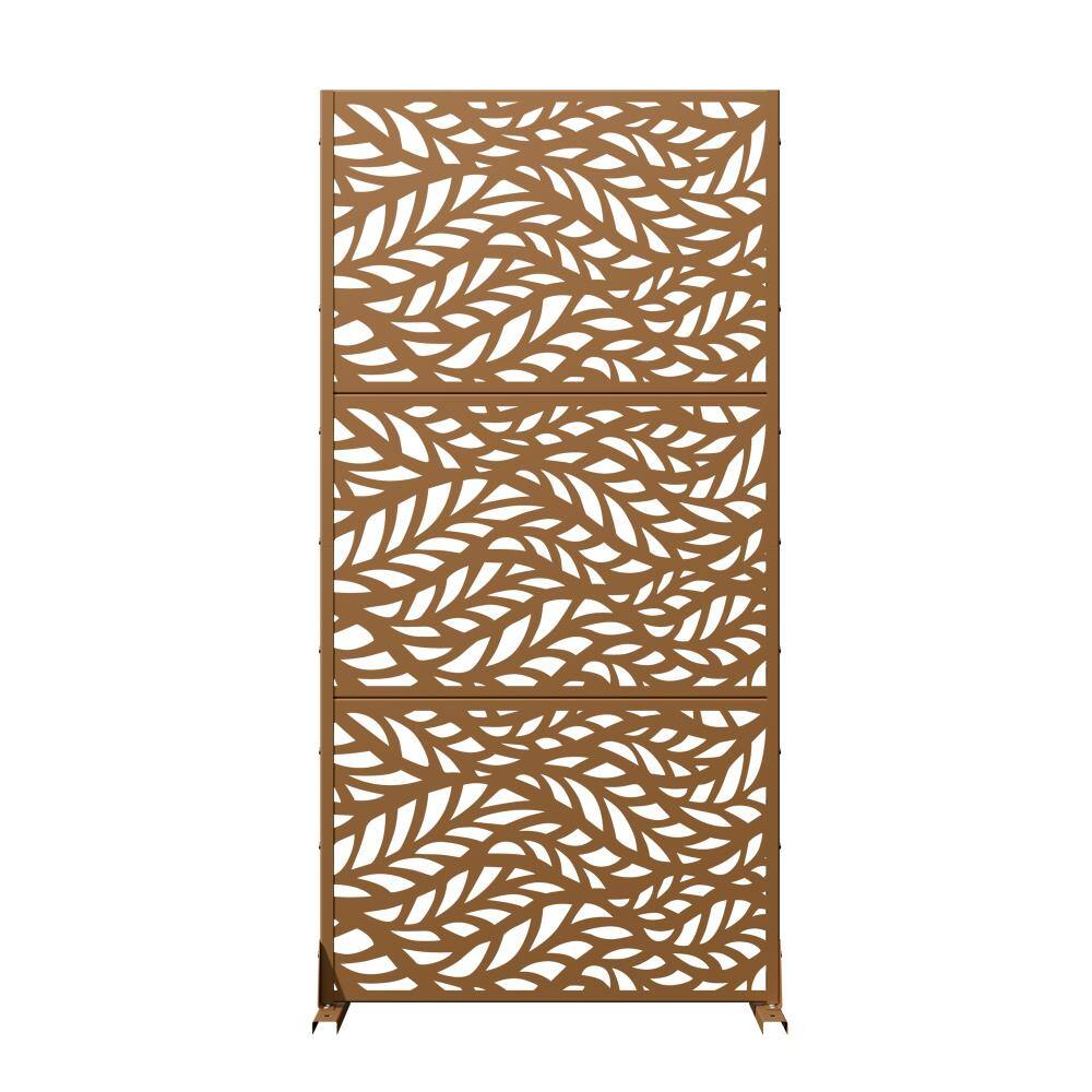"72"" H x 35"" W Brown Outdoor Privacy Screens, Metal Fence Panel & Freestanding Divider for Patio & Balcony" price history on PriceWatchPro