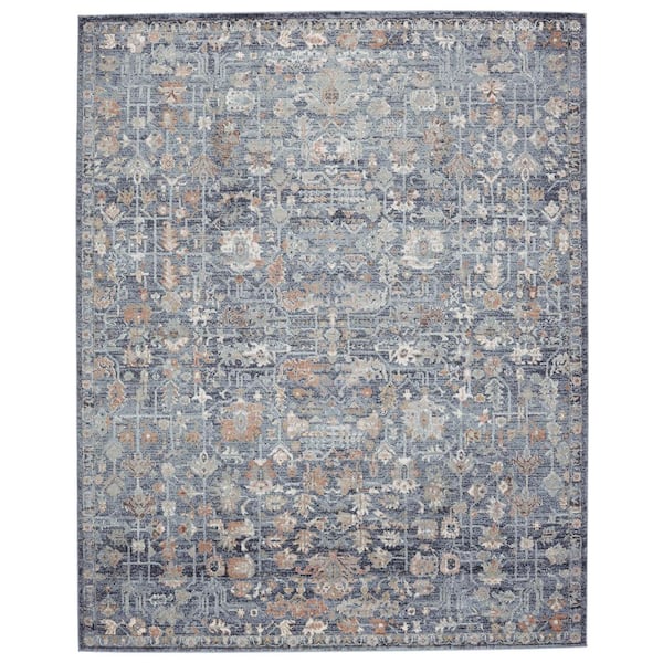Jaipur Living Abrielle Blue/Tan 8 ft. x 10 ft. Oriental Rectangle Area