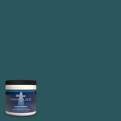 8 oz. #MQ6-01 Ocean Abyss One-Coat Hide Satin Enamel Interior/Exterior Paint & Primer Sample