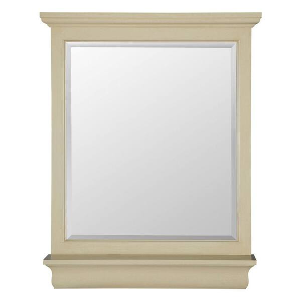 Home Decorators Collection Cottage 38 in. L x 28 in. W Vanity Wall Mirror in Antique White