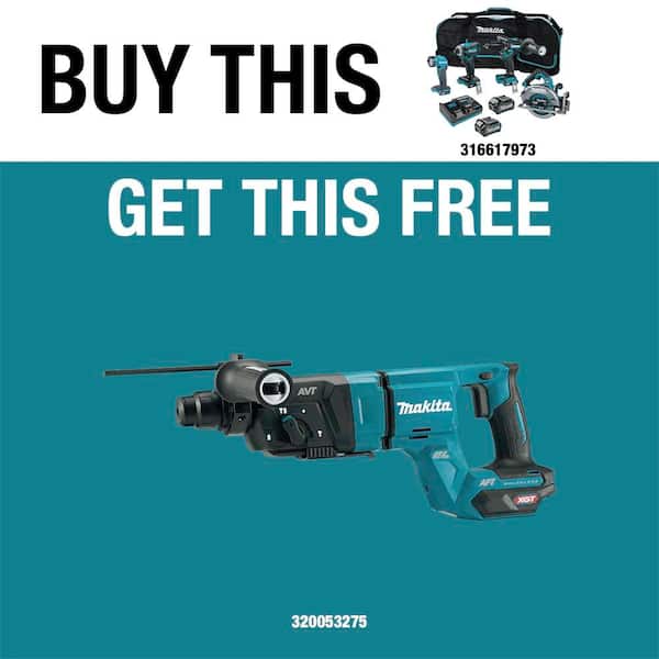 40V Max XGT Brushless Cordless 4-Piece Combo Kit (Hammer Driver-Drill/Impact Driver/Circ Saw/Flashlight) 2.5Ah/4.0Ah