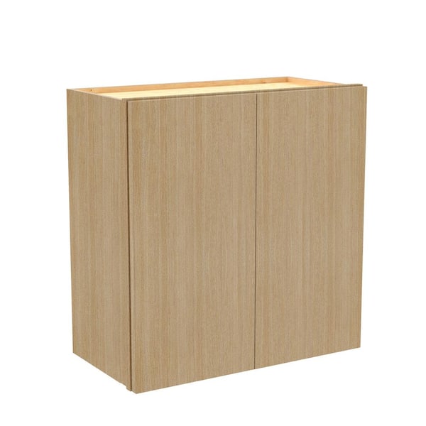 Home Decorators Collection Hargrove 24 in. W x 12 in. D x 24 in. H Assembled Plywood Wall Bridge Kitchen Cabinet in Vanguard Oak with Soft Close