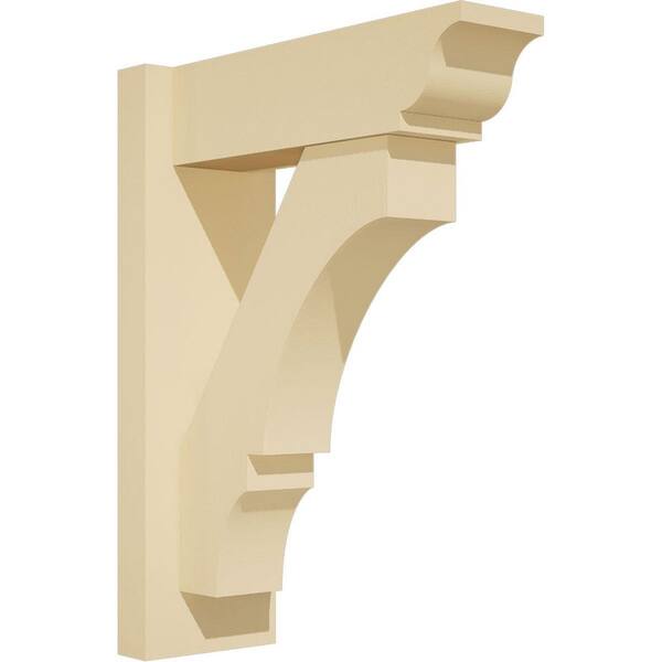 Ekena Millwork Balboa 5 in. W x 18 in. H x 14 in. D Signature Urethane Polyurethane Outlooker with Traditional Ends