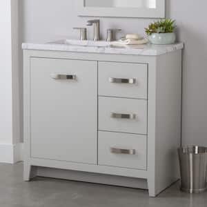 Blakely 37 in. W x 19 in. D x 36 in. H Single Sink  Bath Vanity in Sterling Gray with Lunar Cultured Marble Top