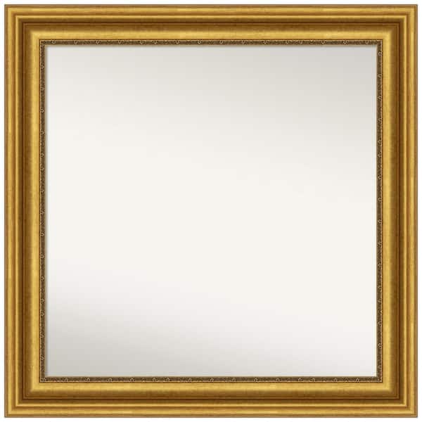 Amanti Art Parlor Gold 31.75 in. W x 31.75 in. H Square Non-Beveled Framed Wall Mirror in Gold