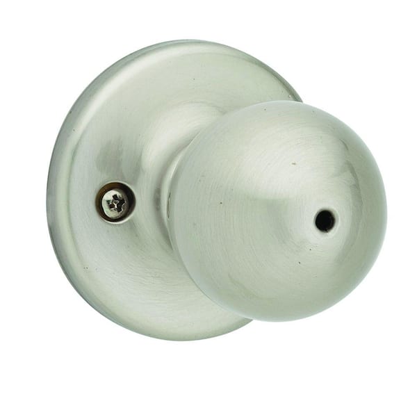 Polo Satin Nickel Bed/Bath Door Knob Featuring Microban Antimicrobial  Technology