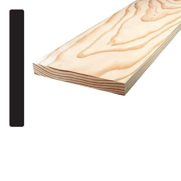 Alexandria Moulding Douglas Fir S4SE4E Mixed Grain Board (Common: 1 in. x 6 in. x 96 in.; Actual: 0.6875 in. x 5.5 in. x 96 in.)