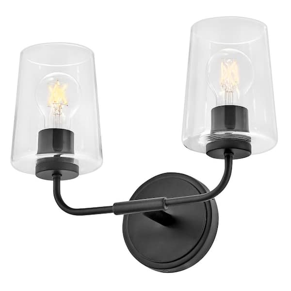 LARK - Kline 14.25 in. 3 Light Black Vanity Light