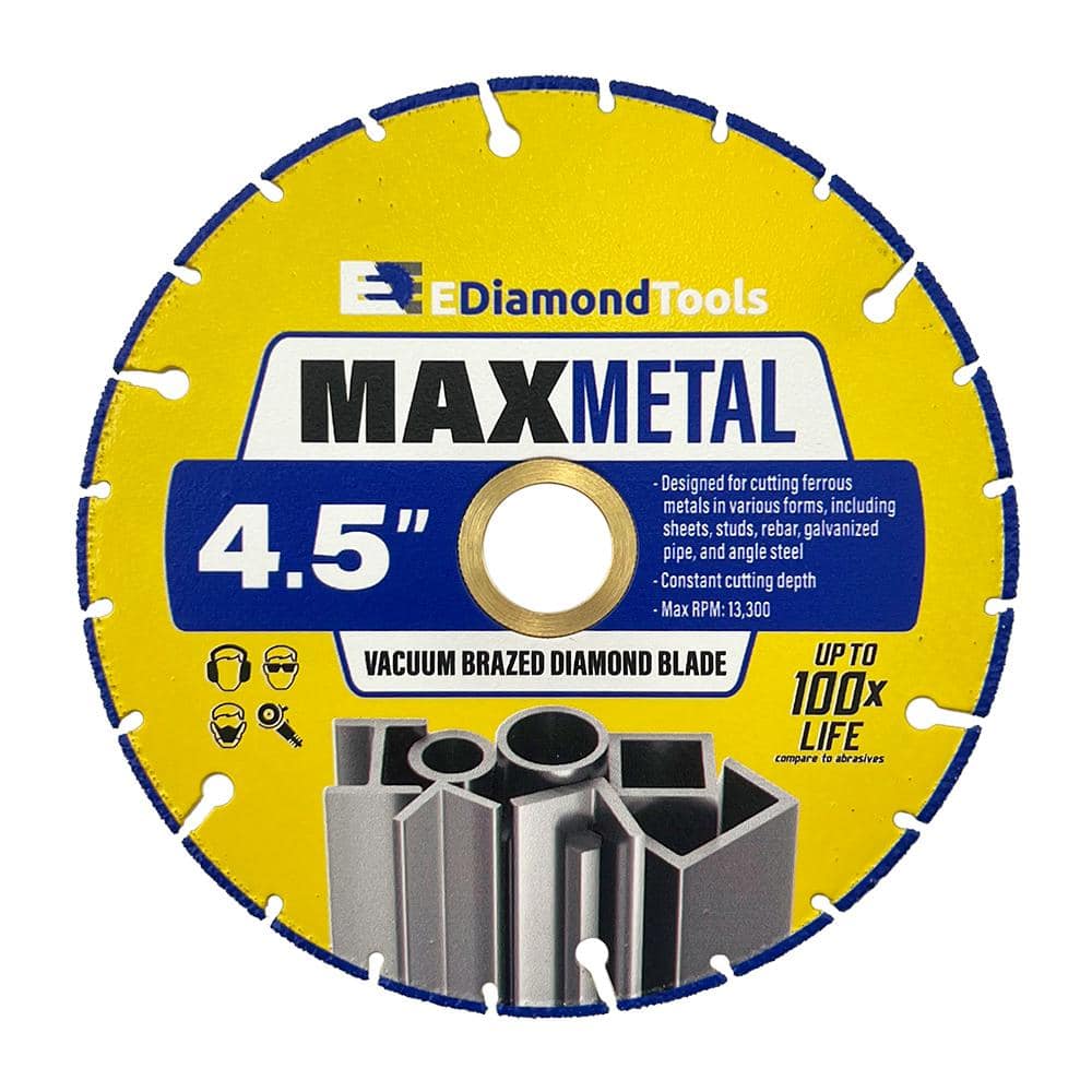4.5 in. Metal, Segmented Rim, Vacuum Brazed Diamond Saw Blade, 3 mm Segment Height, 7/8 in. 5/8 in. Arbor price history on PriceWatchPro