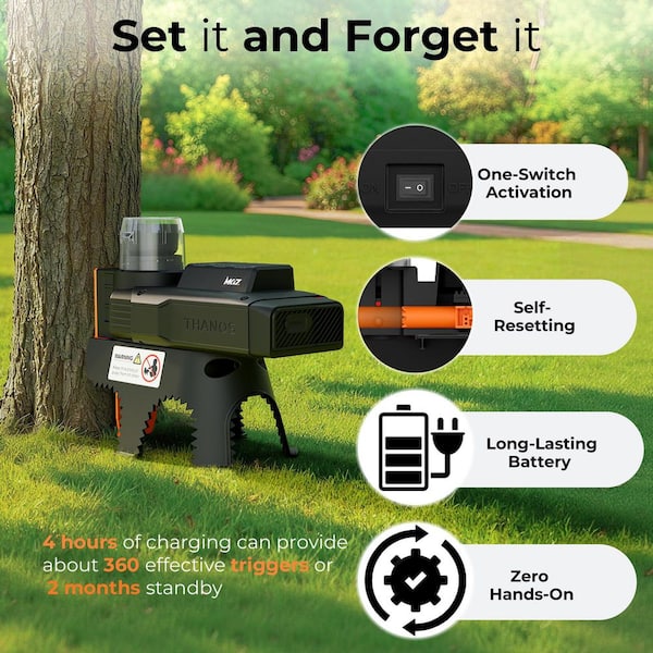 Yardgrace Rat Trap, Waterproof Battery Powered, Fast Kill, PIR