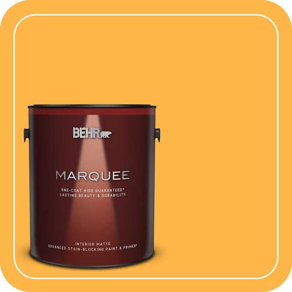 BEHR MARQUEE 1 gal. #300B-6 Glorious Gold Matte Interior Paint & Primer