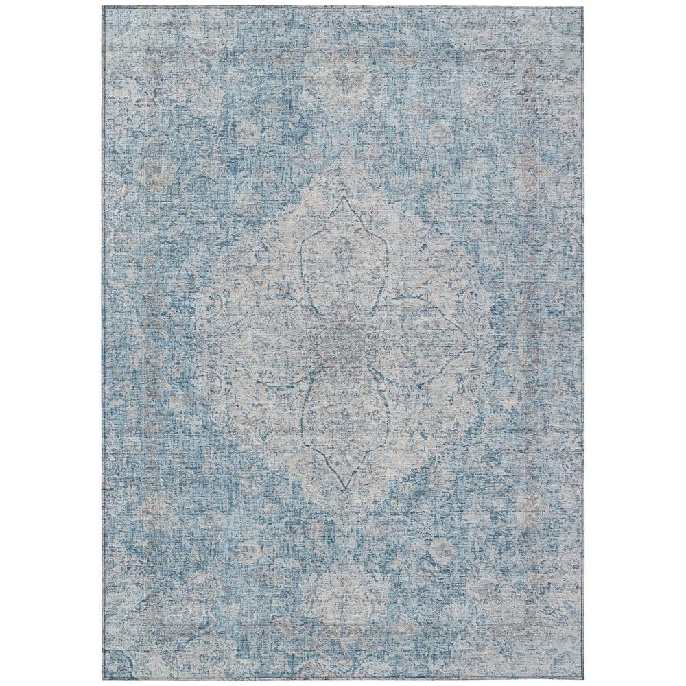 Chantille Machine Washable Indoor/Outdoor Abstract ACN2136 Denim 2 ft. 6 in. x 3 ft. 10 in. Area Rug price history on PriceWatchPro