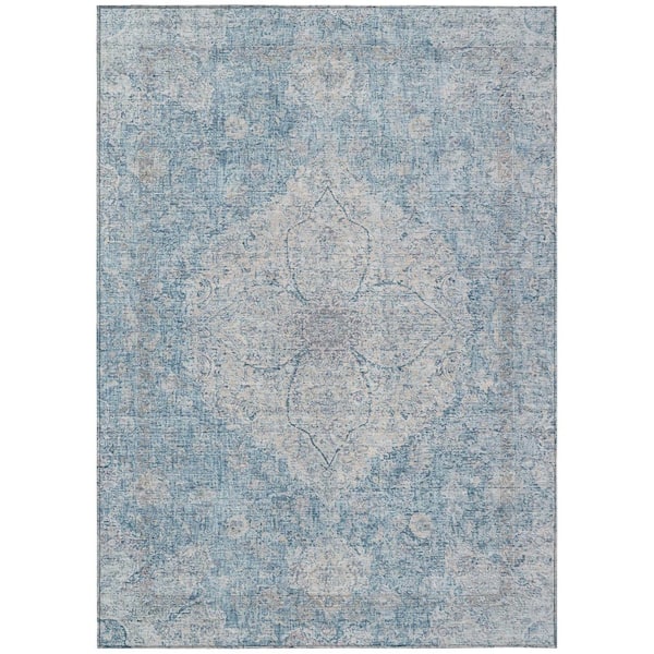 Addison Rugs Chantille Machine Washable Indoor/Outdoor Abstract ACN2136 Denim 5 ft. x 7 ft. 6 in. Area Rug
