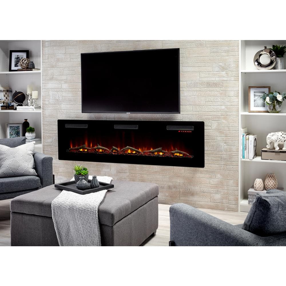 Dimplex Sierra 72 in. Wall/Builtin Linear Electric Fireplace in Black