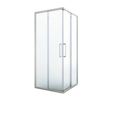 35.43 in. W x 76.77 in. H Bypass Framed Sliding Shower Door/Enclosure in Sand Silver with Clear Glass
