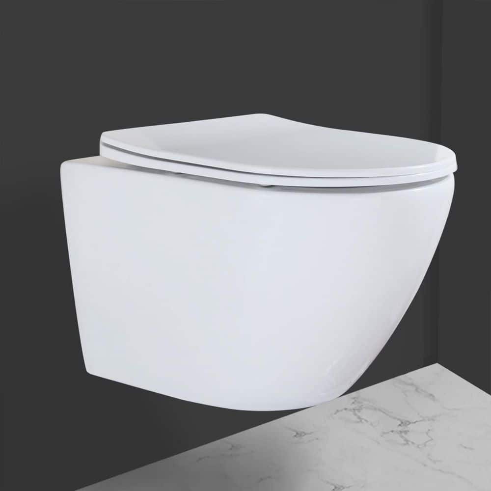 14 inch Rimless Wall Hung Round Toilet Bowl Only in White price history on PriceWatchPro