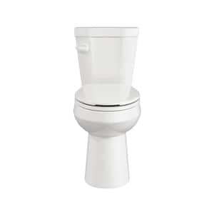 19 in. tall 2-piece 1.28 GPF Single Flush Round Toilet Map Flush 1000g, Soft-Close Seat Included