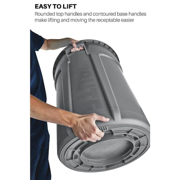 32 gal. Heavy-Duty Trash/Garbage Can, Waste Container Home/Garage/Mall