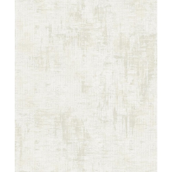Unbranded Lustre Collection Cream Distressed Plaster Metallic Finish Paper on Non-woven Non-pasted Wallpaper Roll