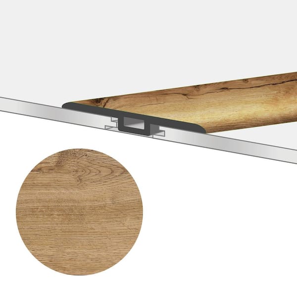 MaxCore Pioneer Oak 1-3/4 in. W x 47-1/4 in. L x 0.27 in. T Vinyl Reducer Molding Trim