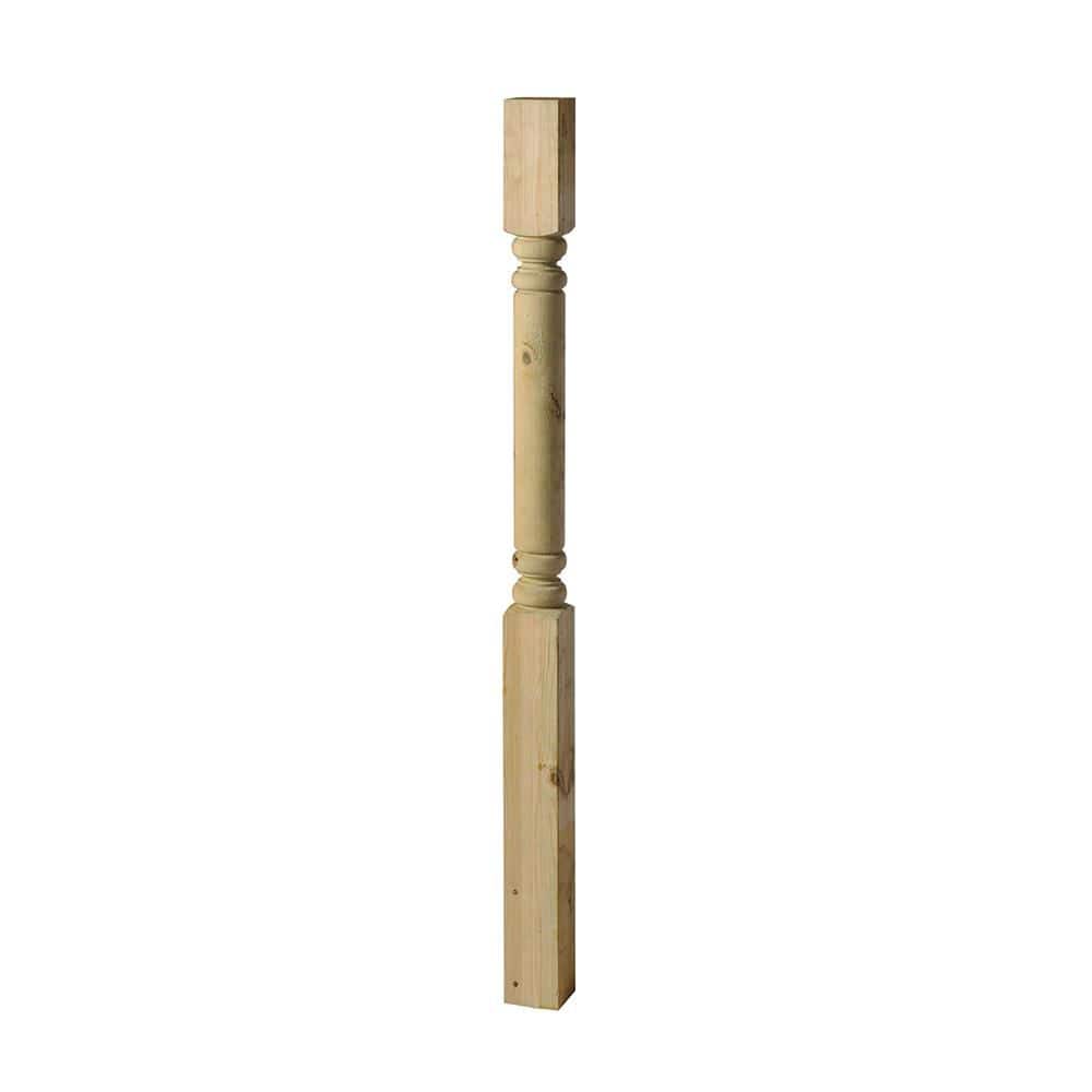 4 in. x 4 in. x 4-1/2 ft. Pine Pressure-Treated Finial-Ready Deck Wood Post price history on PriceWatchPro