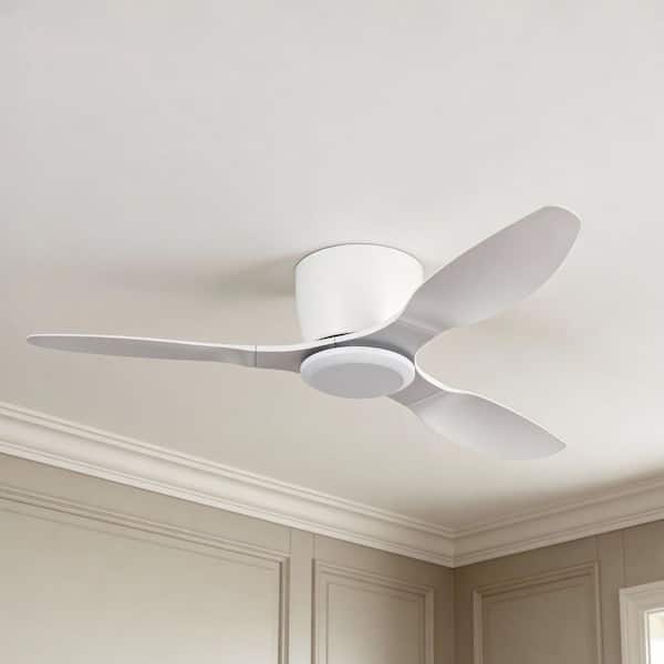 42 in. Indoor White Ceiling Fan with 3 ABS Blades, 6 Speeds Reversible DC Motor without Light