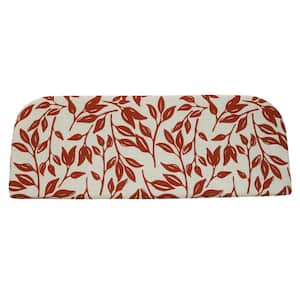 Ruby Red Outdoor Cushion Bench in Red Ivory 60 x 18 - Includes 1-Bench Seat Cushion